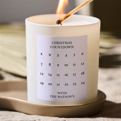 Personalised Advent Calendar Candle By Spark More Joy