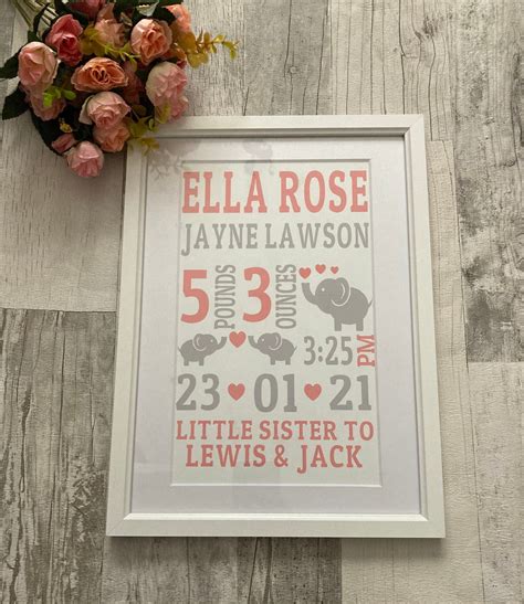 Personalised Baby Arrival announcement - Etsy