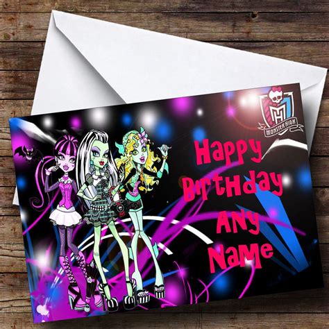 Personalised Monster High Birthday Card Design 2