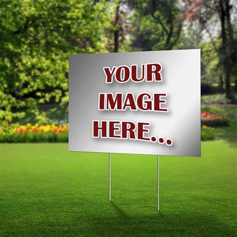 Personalised yard signs. Custom lawn sign is a perfect way to promote your company or brand. Promote your business with lawn signs printed from The UPS Store. Whether you wish to attract, celebrate, inform or promote, yard signs leave their mark. 