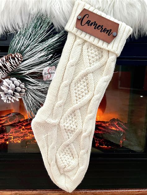 Personalized Cable Knit Stockings