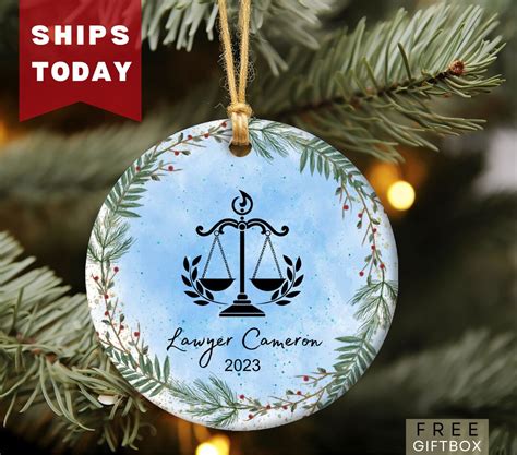 Personalized Lawyer Ornaments