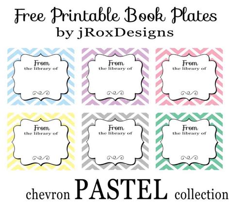 Personalized Your Library With Free Printable Chevron Book in Bookplate