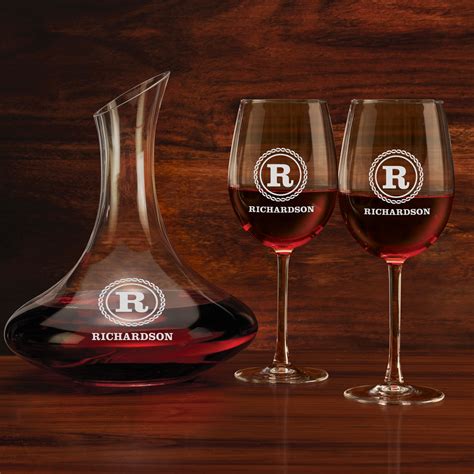 Personalized wine decanter set.  A touch of class and glass, your next ...