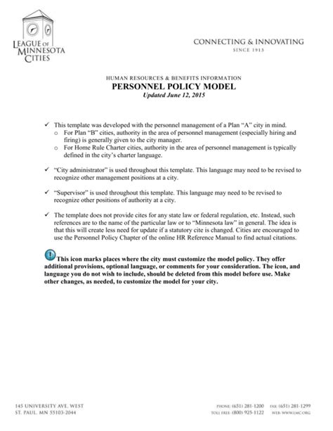 Personel policy. Justification: Current Personnel Policy Manual makes reference to leave without pay, however, such leave is not defined anywhere in the existing policy. SECTION 5: EMPLOYEE LEAVE . F. UNPAID PERSONAL LEAVE OF ABSENCE . 1. Purpose and Eligibility. Unpaid personal leave of absence may be granted upon request . 