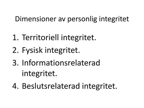 Personlig integritet psykologi
