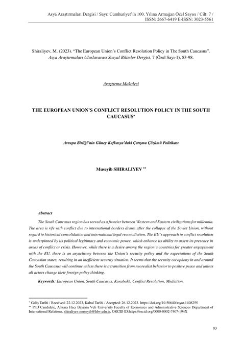 Perspective: The Caucasus as the Frontier of European Union Protection