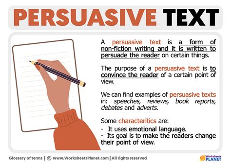 Persuasive text definition examples