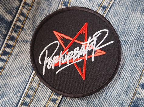 Perturbator back patch.  EMBROIDERED PATCHES OFFICIAL MERCH LEGGINGS HATS BEANI...