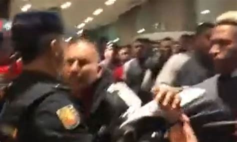 Peru players and Spain police brawl at hotel
