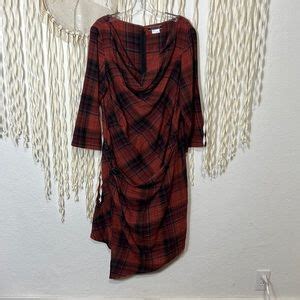 Peruvian Connection Haute Highland Tartan Dress Size US16