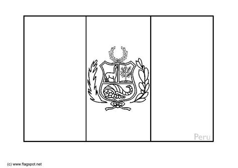 Peruvian Flag Coloring Page