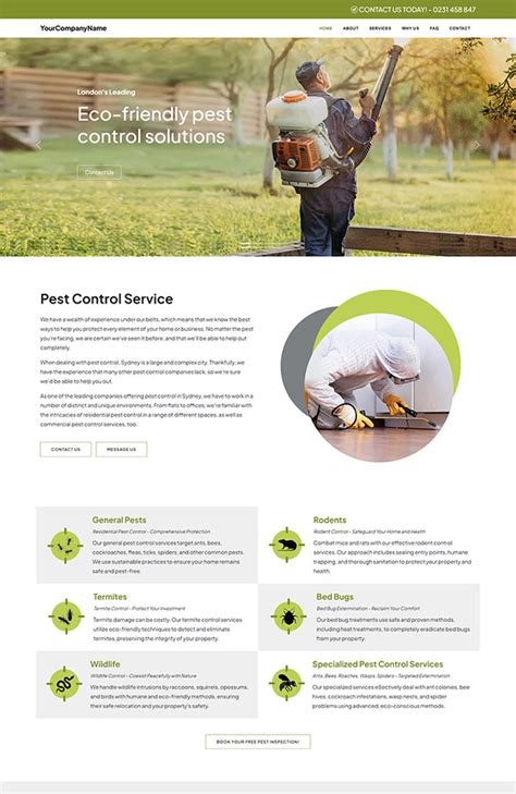 Pest Control Responsive Template For Free Bootstraplily