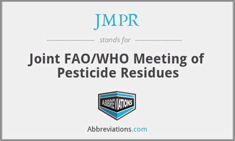 Pesticides evaluated by JMPR & JMPS Pest and …