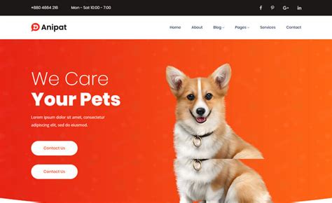Pet Care Bootstrap HTML5 Website Template Free Download