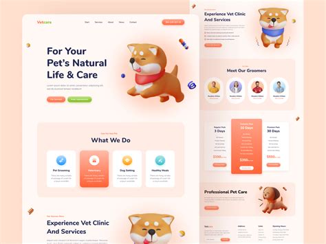 Pet Care Website html template, admin theme, css bootstrap php by