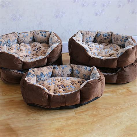 Pet Dog Beds Mats Soft Plush Warm Sofa Kennel Sleep Basket for …