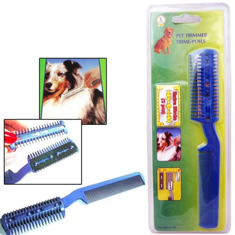 Pet Dog Cat Hair Trimmer Comb 2 Razor Grooming Comb …