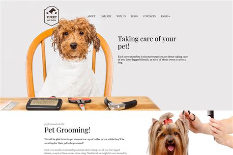 Pet Grooming Website Template