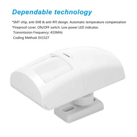 Pet Immune PIR Detector Wireless 433MHz Motion Sensor for Alarm System