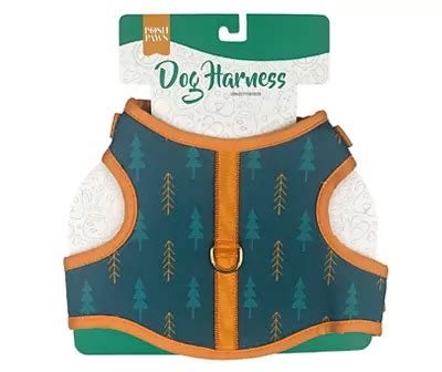 Pet Small/Medium Green & Orange Color Block Harness with Pouch