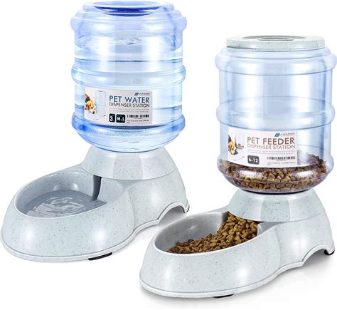 Pet Supplies : Flexzion Automatic Pet Feeder & Waterer Set of 2 …