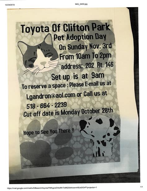 Pet adoption event at Clifton Park Toyota