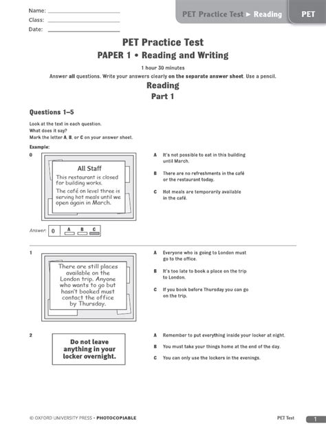 Pet exam pdf.  Write your PET Practice Test - Free download as PDF File (.  You will...