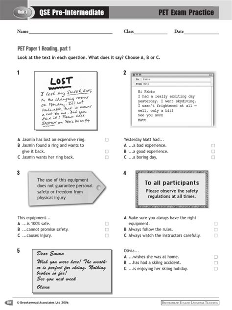 Pet exam sample pdf.  You can This document contains practice materials for th...