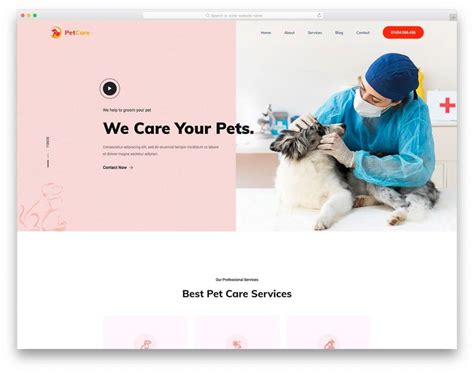 PetCare Free Pet Clinic Website HTML Template DesignHooks