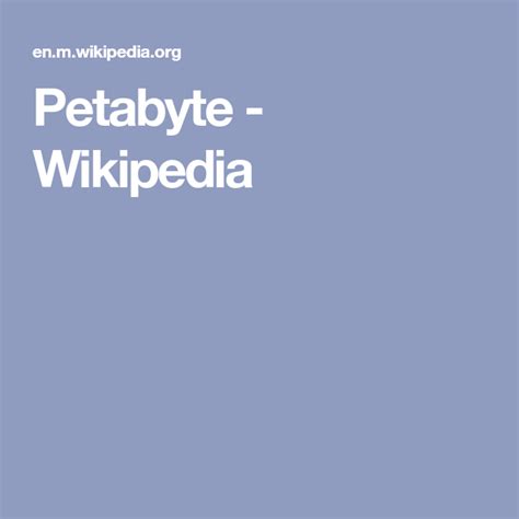 Petabyte - Wikipedia