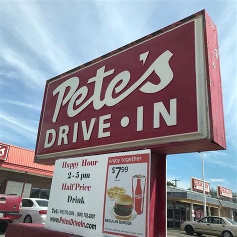 Pete's Drive In #3, 4156 34th St / Pete's Drive In #3 menu; Pete's Drive In #3 Menu. Add to wishlist. Add to compare #319 of 1112 restaurants in Lubbock. 