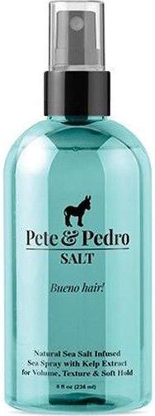 Pete and pedro sea salt spray. Pete & Pedro SALT - Natural Sea Salt Spray for Hair Men & Women, Adds Instant Volume, Texture, Thickness, & Light Hold | Texturizing & Thickening | As Seen on Shark Tank, 8.5 oz. $19.99 $ 19 . 99 ($2.50/Fl Oz) 