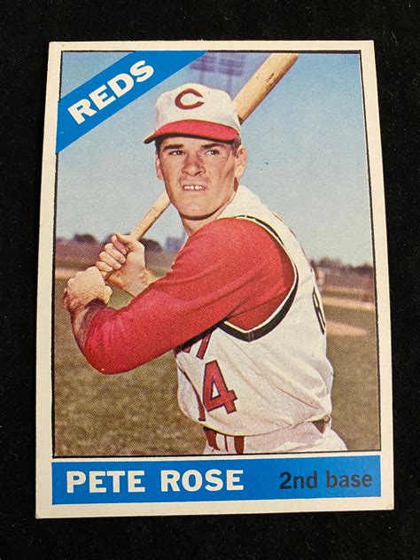Pete Rose. 1969 Topps. THE PLAYER. ARTICLES. Peter Edward Rose (April 14, 1941-) is the arguably the greatest player who ever played the game but is omitted from the National Baseball Hall of Fame. In 1963, Pete Rose broke into the National League with 170 hits, 25 doubles, 41 RBI and a .273 batting average en route to the NL Rookie of the Year ...