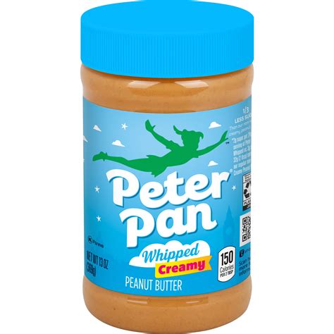 Peter pan whipped peanut butter. Peter Pan Whipped Peanut Butter (1 tbsp) Calories: 70, Fat: 6g, Carbs: 3g, Protein: 0g. Show full nutrition information Peter Pan Whipped Peanut Butter (1 serving ... 