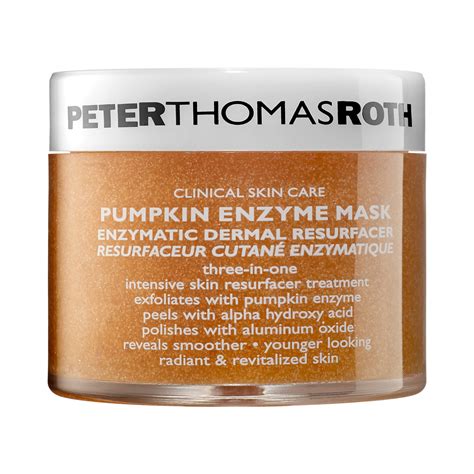 Peter roth enzyme mask. What are your thoughts on the Peter Thomas Roth Pumpkin Enzyme Mask? Any dupes or similar products? i own this and while i don’t really like anything else from the brand, this mask i LOVE! it’s amazing when i have dry flakey skin and will eat away at the dead skin haha. i use this only when my skin is extremely dull or flakey though and not ... 