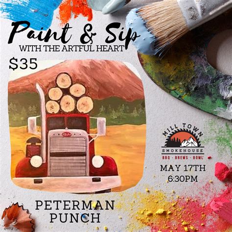 Peterman Punch Paint & Sip at Mill Town Smokehouse