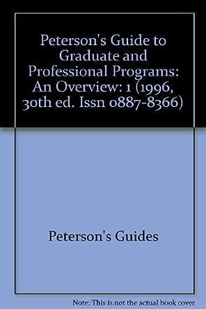 Peterson s guide to graduate and professional programs an overview. - Graphic artist guild handbook of pricing and ethical guidelines.