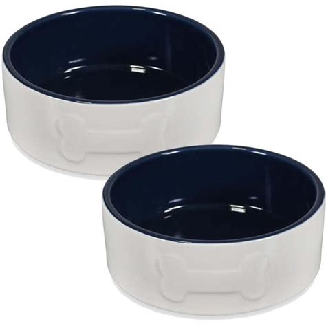 Petface Bone Ceramic Water and Food Bowls Studio