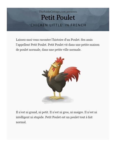 Petit Poulet (Text, Audio + Video)
