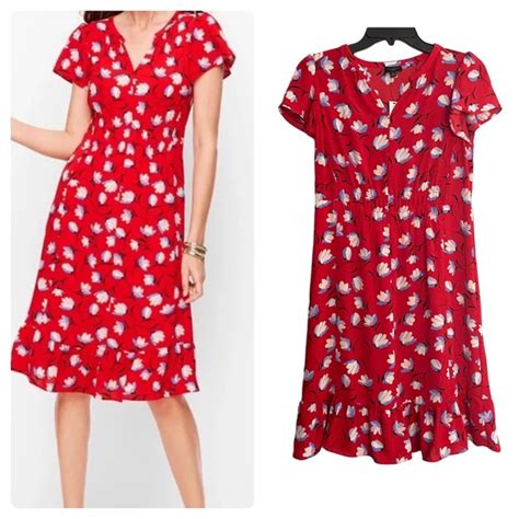 Petite designer red dresses.  Shop Talbots collection of petite Red Dre...