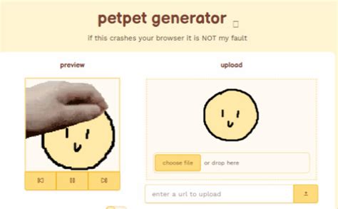 petpet generator adjust mode enable to move your image with mouse/touch/keyboard in the preview. works on mobile too :-) flip size squish speed reset export upload choose file or drop here could not load the image! note: url upload might not always work cus some sites don't like it when you direct link images from them output .... 