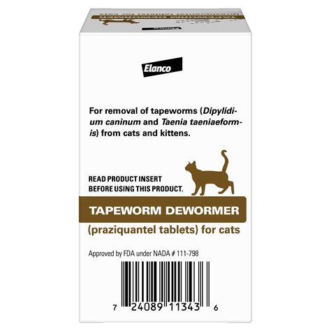 1. Best Non-Prescription Tapeworm Dewormer. Check on Chewy. Check on Amazon. If tapeworms are plaguing your cat and you don’t feel your feline needs a vet visit, check out Elanco’s Tapeworm Dewormer. This treatment comes in tablet form and can be administered directly into the mouth or crumbled over food. This dewormer's active …. 