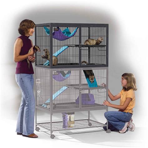 Ferret Cages & Habitats 1 - 40 of 40 results Sort by Topeakmart Black 4-Tier Rolling Pet Cage for Small Animal (9) $85.49 was $94.99 Midwest Ferret Nation Add-On Unit (6) $137.99 was $144.20 Midwest Ferret Nation Double Unit with Stand Ferret Cage (131) $303.99 was $319.72 Prevue Pet Products Cocoa Frisky Ferret & Rabbit Cage (27). 