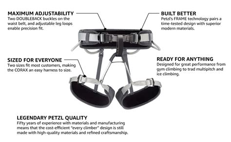 Petzl corax harness.  Amazon.  With a complete range for mountaineering, climbing, can...