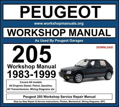 Peugeot 205 workshop repair manual all 1993 2002 models covered. - Manuale di riparazione per motore fuoribordo a mercurio da 60 cv.