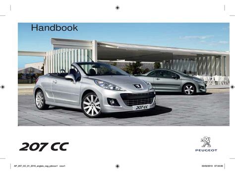 Peugeot 207 cc 2007 manuel d'utilisation. - Hicom 300 e v3 1 service manual.