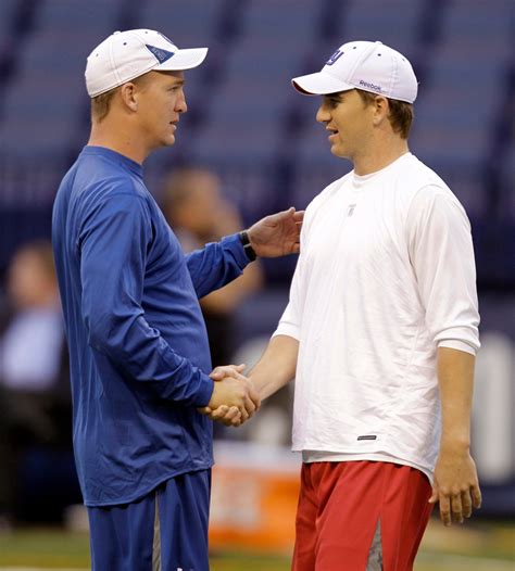 Peyton and eli. Jul 19, 2021 · After years of trying to secure top sports celebrities to boost its flagship “ Monday Night Football ” coverage, the Disney-backed sports outlet said it has enlisted both Peyton and Eli ... 
