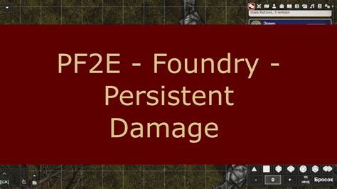 Add Persistent Damage (via PF2e Persistent Damage module) Guidance spell effect (drag and drop from the spell. Campaign I'm running the party uses this A LOT, change it out for something else your party uses). Treat Wounds (via PF2e Macros...My PC's use this more, probably can be swapped out for something else. Like Raise Shield or inspire ....
