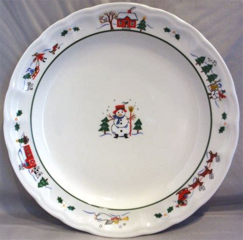 Pfaltzgraff christmas patterns. Credit: Replacements, LTD. This stoneware features a striking transferware scene in black and vivid green, red, and yellow. First produced in 2009, you can find plates, bowls, mugs, and cups to bring holiday cheer to your table. There's a whole series of Christmas motifs rimmed in the same graphic border. 9. 